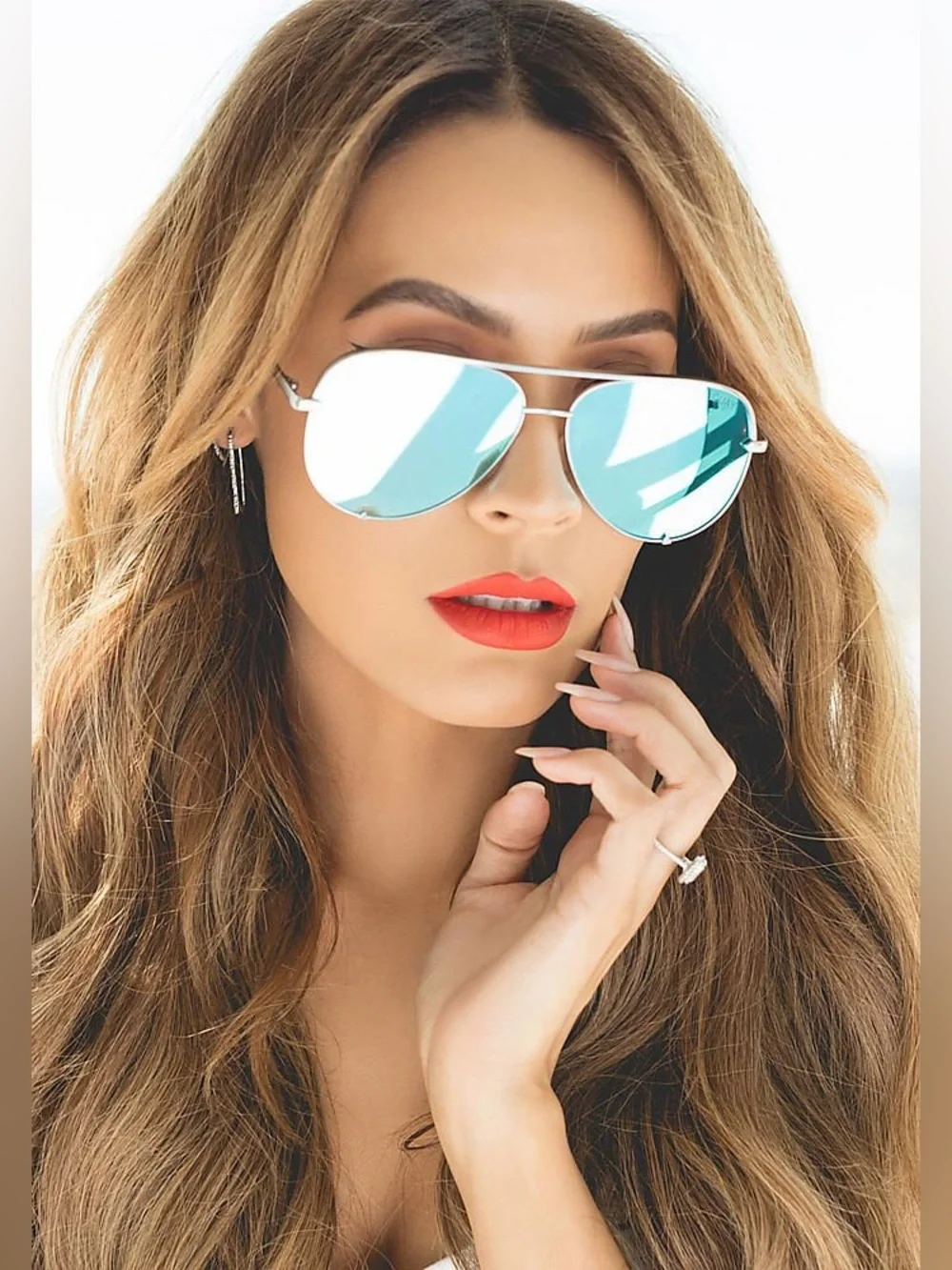 Quay Australia X Desi Perkins High Key 62mm Aviator Sunglasses